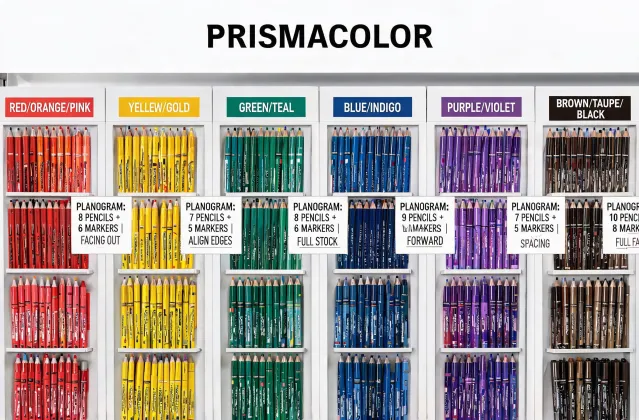 Creative retail art supply display
